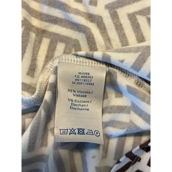 Boden Geometric Belted Wrap Maxi Dress Womens Size 8 Boho Artst Event Vacation - Picture 13 of 16